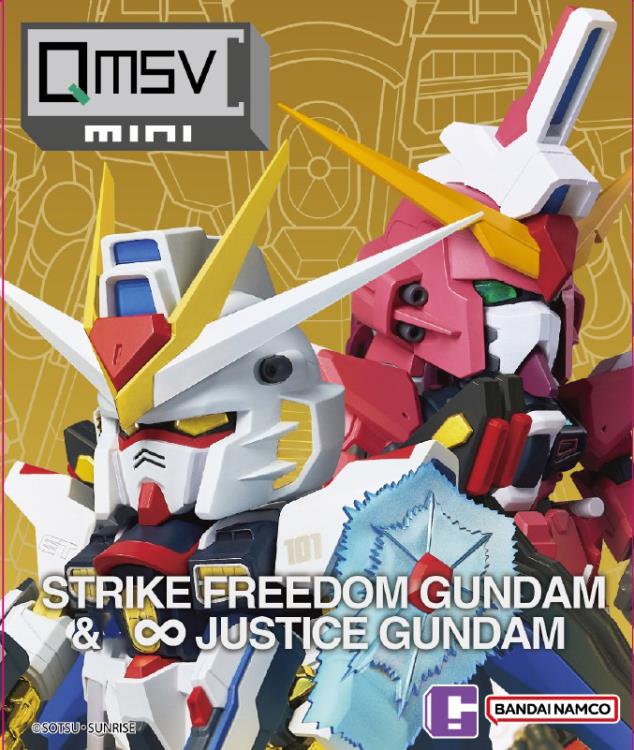 QMSV Mini Strike Freedom Gundam and Infinite Justice Gundam Single Pcs