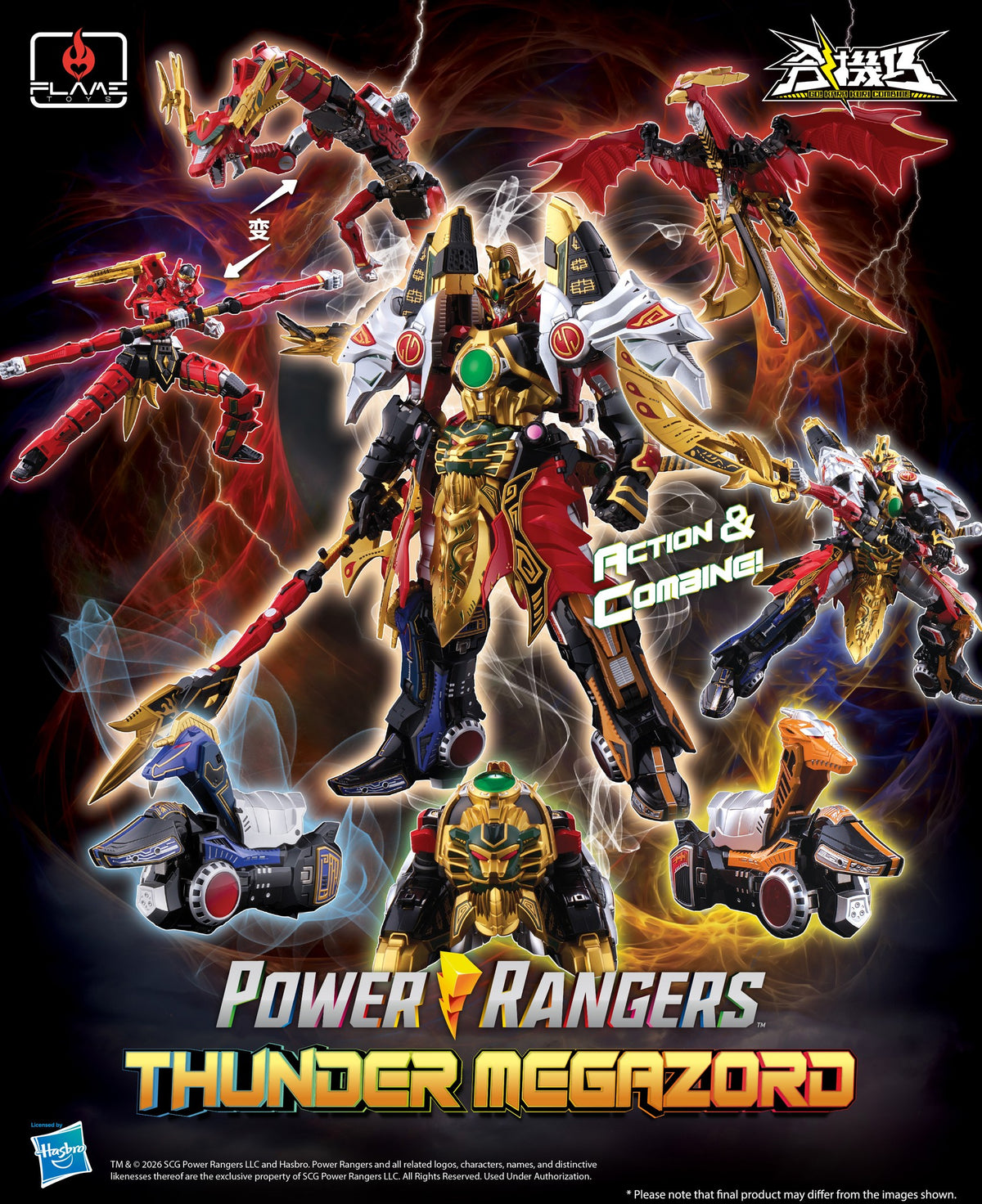 Flame Toys [GO! KARA KURI Combine] Thunder Megazord