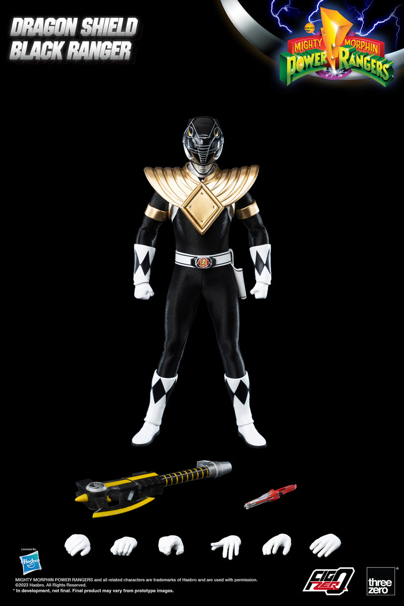 Threezero Mighty Morphin Power Rangers 1/6 Dragon Shield Black Ranger