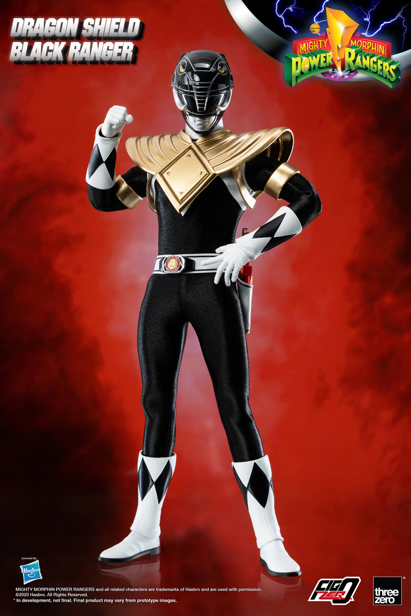 Threezero Mighty Morphin Power Rangers 1/6 Dragon Shield Black Ranger