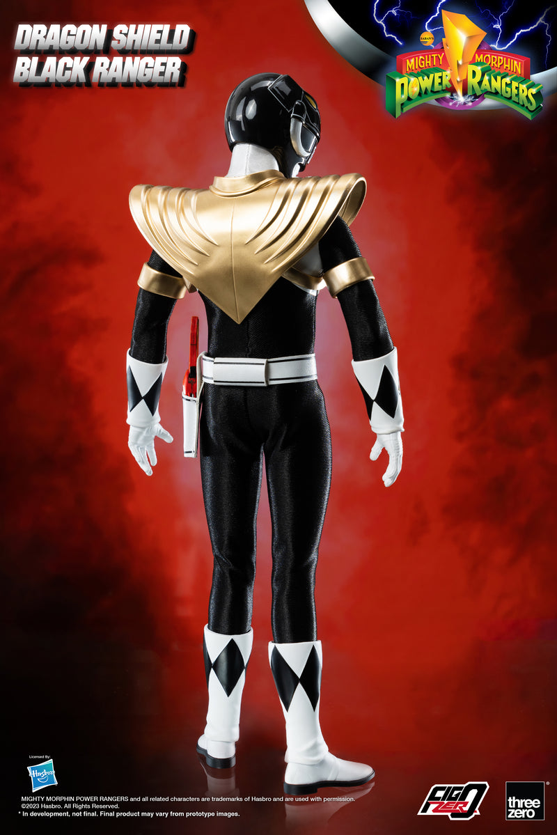 Threezero Mighty Morphin Power Rangers 1/6 Dragon Shield Black Ranger