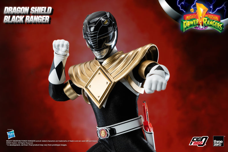 Threezero Mighty Morphin Power Rangers 1/6 Dragon Shield Black Ranger