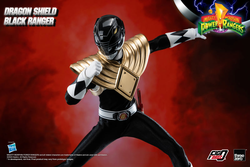 Threezero Mighty Morphin Power Rangers 1/6 Dragon Shield Black Ranger