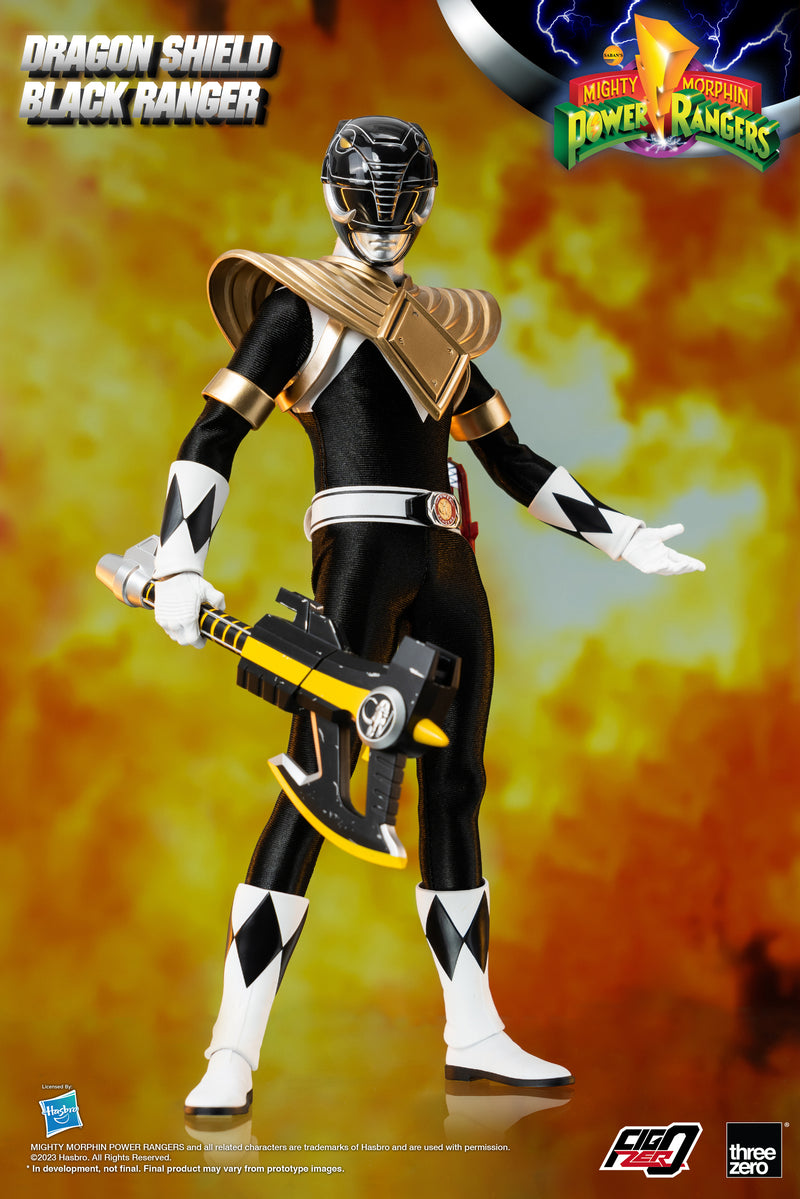 Threezero Mighty Morphin Power Rangers 1/6 Dragon Shield Black Ranger