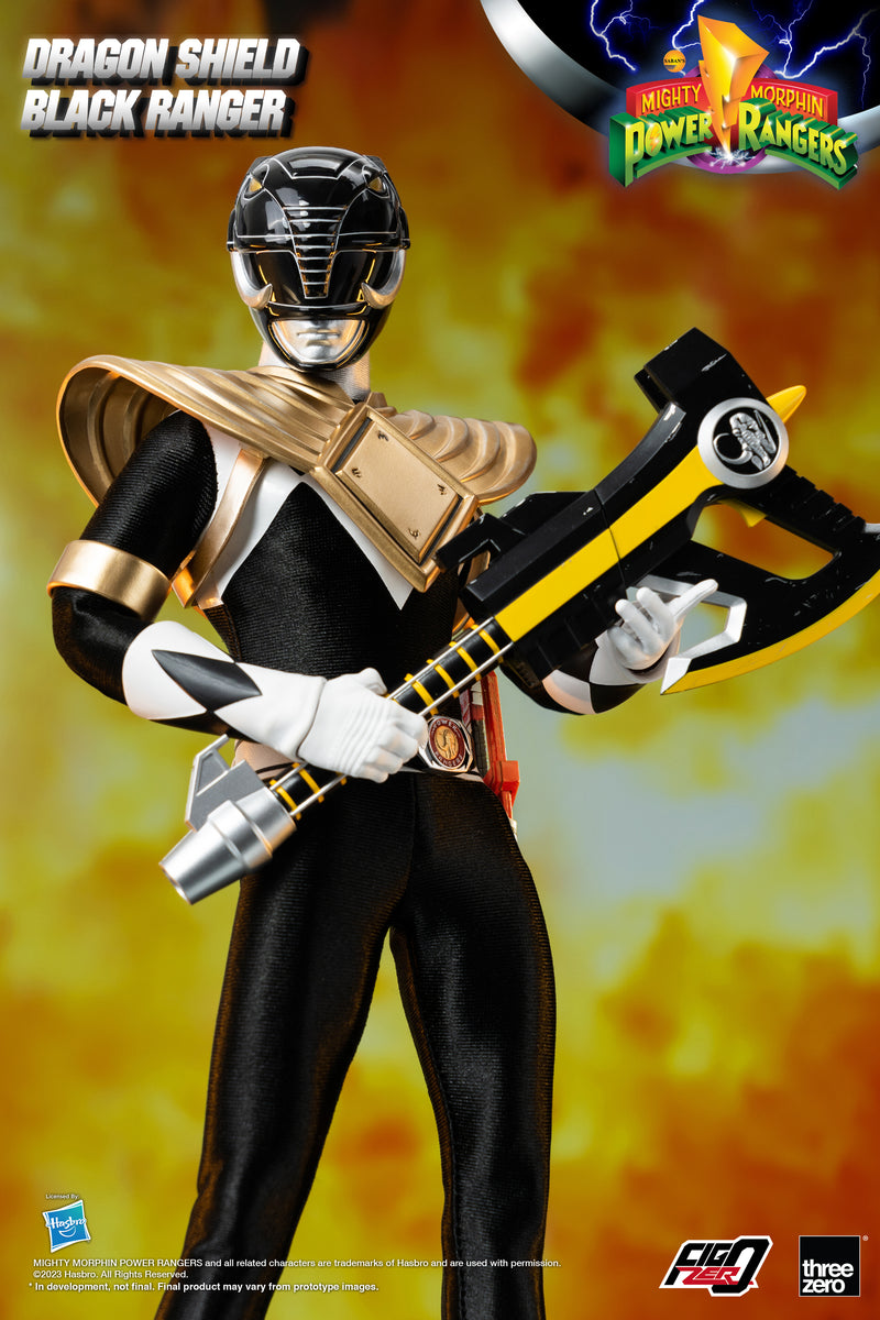 Threezero Mighty Morphin Power Rangers 1/6 Dragon Shield Black Ranger