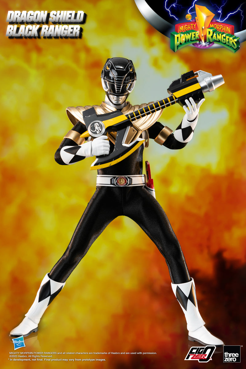 Threezero Mighty Morphin Power Rangers 1/6 Dragon Shield Black Ranger