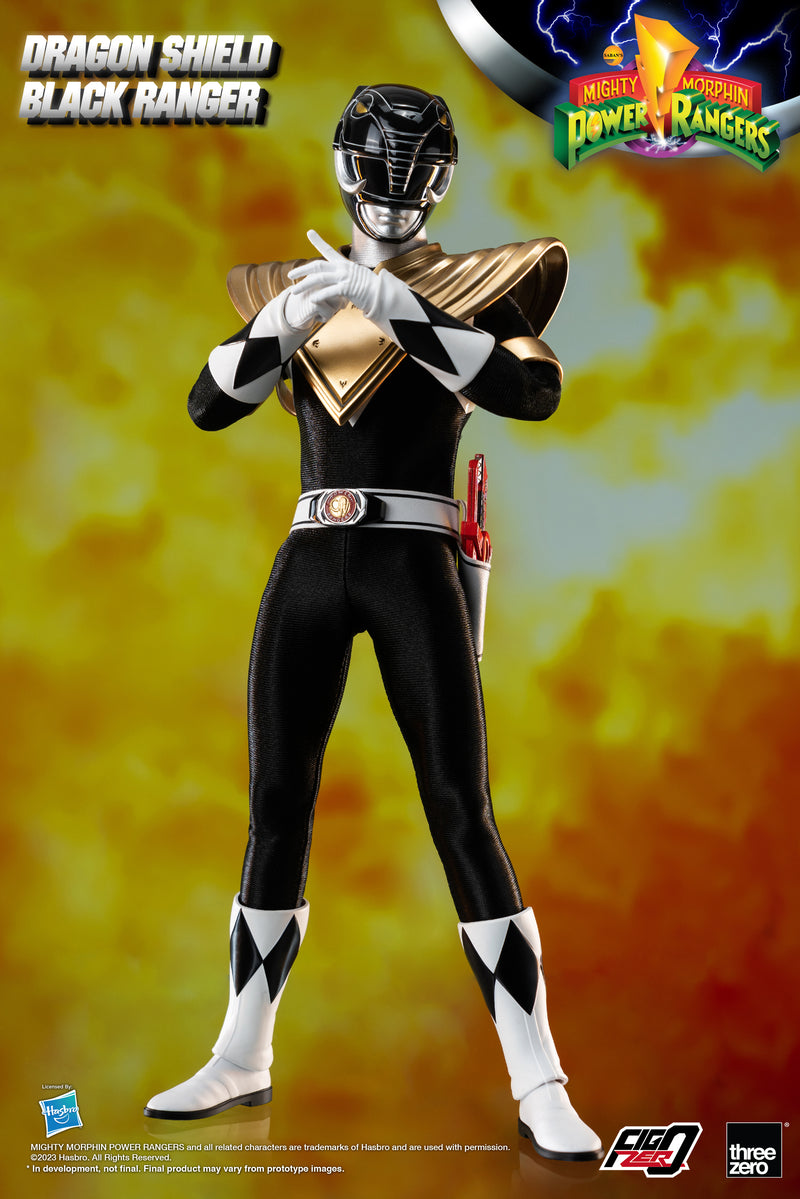 Threezero Mighty Morphin Power Rangers 1/6 Dragon Shield Black Ranger