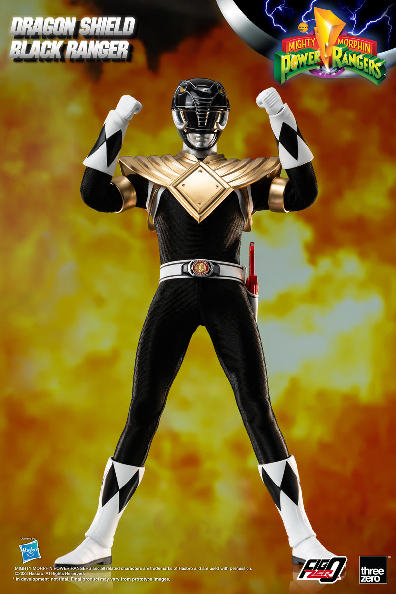 Threezero Mighty Morphin Power Rangers 1/6 Dragon Shield Black Ranger