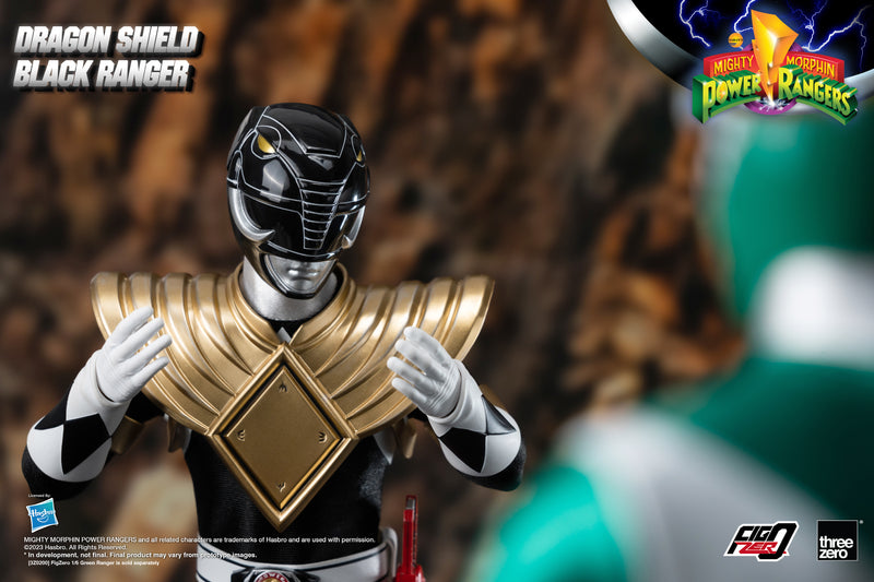 Threezero Mighty Morphin Power Rangers 1/6 Dragon Shield Black Ranger