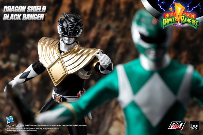 Threezero Mighty Morphin Power Rangers 1/6 Dragon Shield Black Ranger