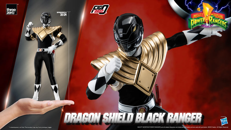 Threezero Mighty Morphin Power Rangers 1/6 Dragon Shield Black Ranger