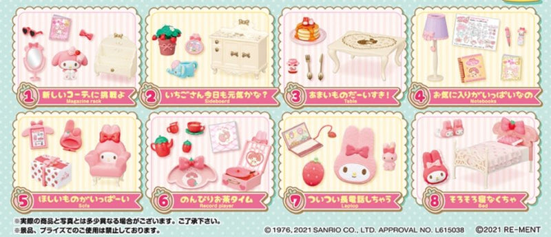 Re-Ment My Melody's Strawberry Room