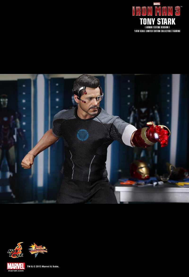 Hot Toys MMS191 Iron Man 3: Tony Stark (Armor Testing Version) 1/6th Scale Limited Edition Collectible Figurine