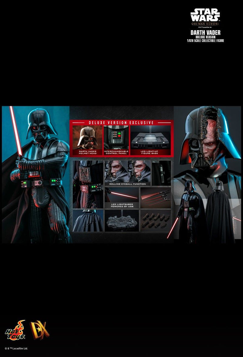 Hot Toys DX28 Star Wars: Obi-Wan Kenobi - 1/6 Scale Darth Vader Collectible Figure (Deluxe Edition)