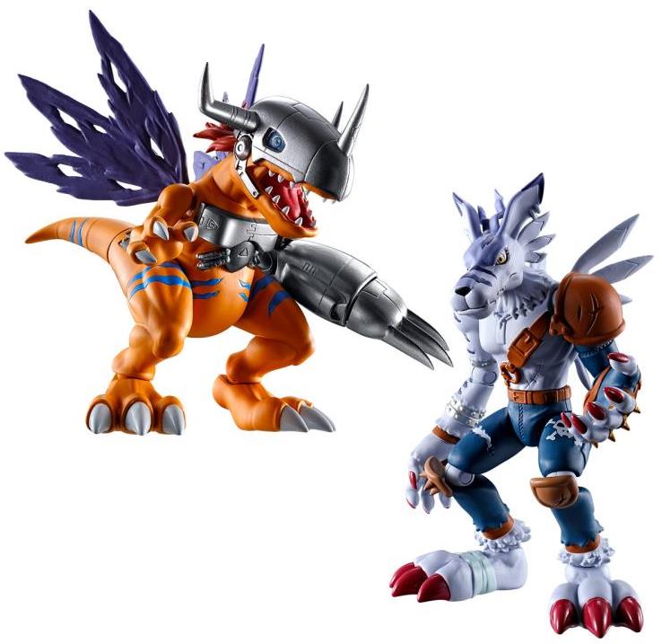 Digimon Adventure Shodo MetalGreymon & WereGarurumon Boxed Set of 2 Figures